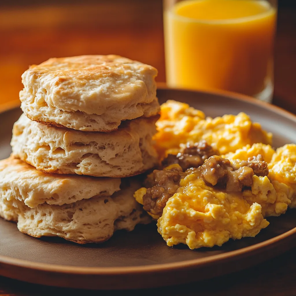 biscuit breakfast ideas with eggs and sausage gravy